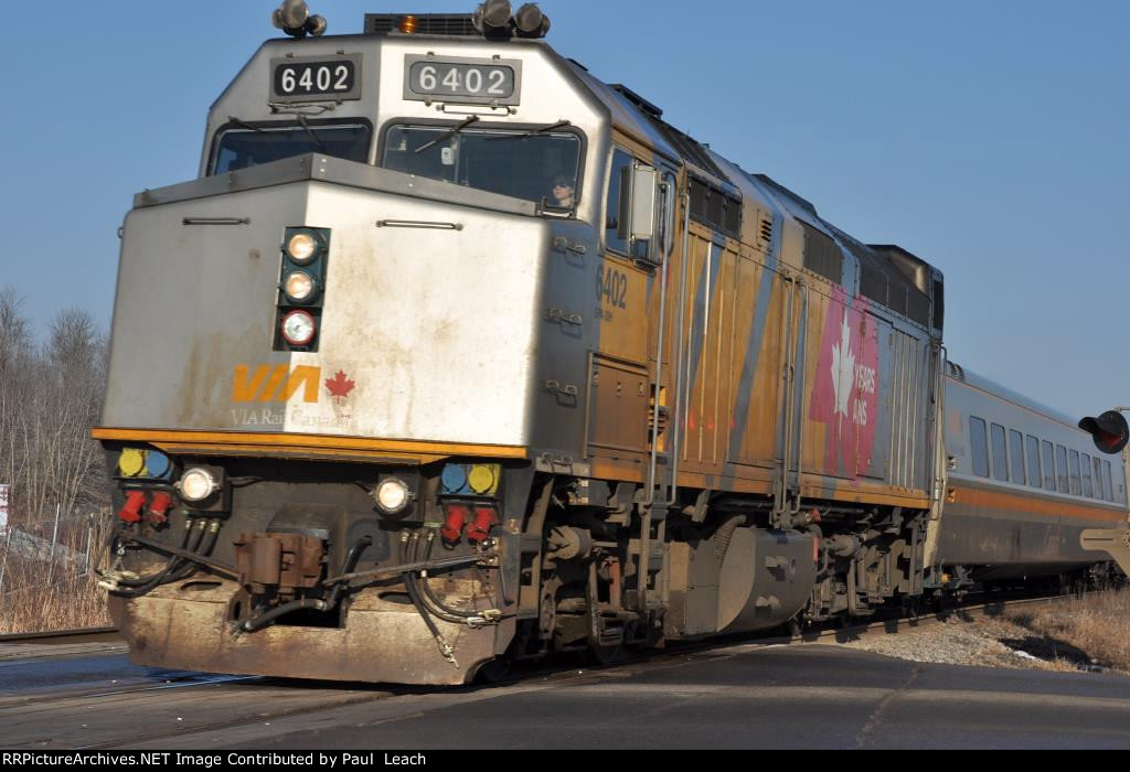 Corridor train approaches the station